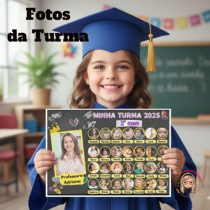 Template Canva Fotos da Turma Editável (Layout Bloqueado)