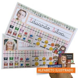 CRACHÁ DO ALUNO PARA CADERNO (PDF EDITÁVEL NO CANVA)
