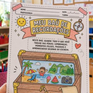 MEU BAÚ DE RECORDAÇÕES E JORNAL VOLTA ÀS AULAS– Atividade de Volta às Aulas