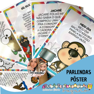 Kit de Pôsteres com Parlendas Ilustradas e Coloridas: Estimule a Leitura de Forma Divertida