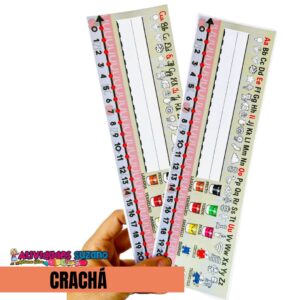Crachás de Mesa Editáveis para Alfabetização