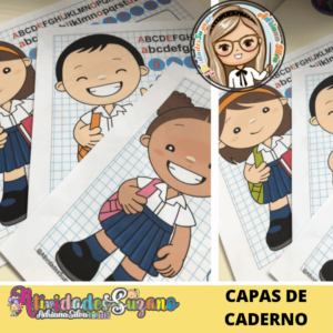 Capa de caderno coloridas para volta às aulas
