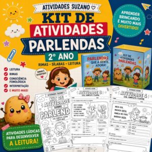 Kit de Atividades Parlendas 2º Ano - Rimas, Sílabas e Leitura