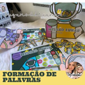 Jogo Missão Lunar - formando palavras