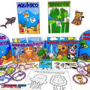 Kit de Atividades sobre Animais Terrestres e Aquáticos