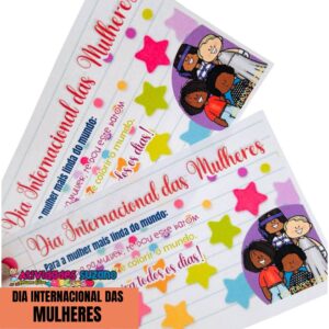 Cartão Dia Internacional da Mulher com Batom de Chocolate: Presenteie com Doçura e Inspiração!