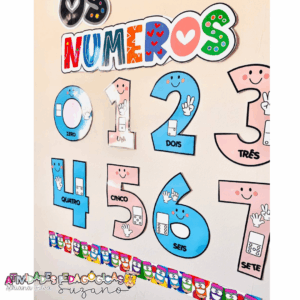 Cartazes números para parede de 0 ao 9 - Educação Infantil