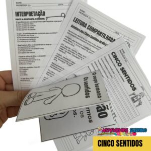 Kit de Atividades "Os Cinco Sentidos com Nina e Léo"
