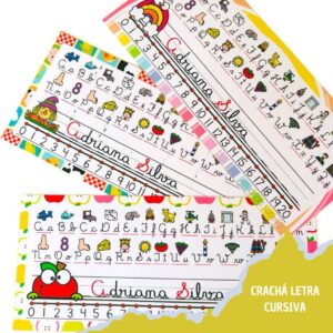 Crachás Coloridos para Alfabetização!