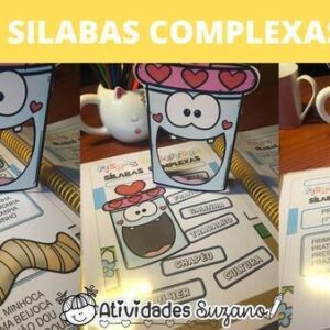 Fichas de leitura sílabas complexas