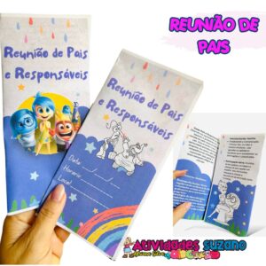 Folder de Reunião de Pais e Responsáveis - Tema "Divertidamente"