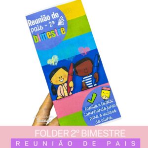 Folder Reunião de Pais 2º Bimestre Editável no Canva