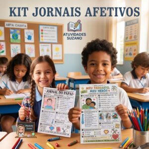 Kit 3 Jornais Afetivos Dia dos Pais - Pai, Padrasto e Quem Cuida
