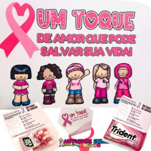 Painel e Lembrancinhas Outubro Rosa + Caixinha Quiz