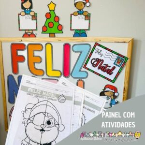 Painel Feliz Natal com atividades