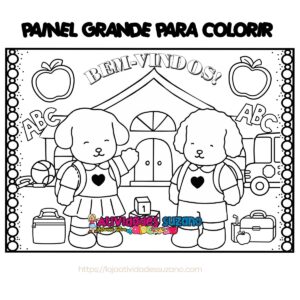 Pôster para Colorir - Tema Bobbie Goods