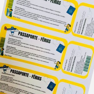 Bilhete de Férias em Formato de Passagem
