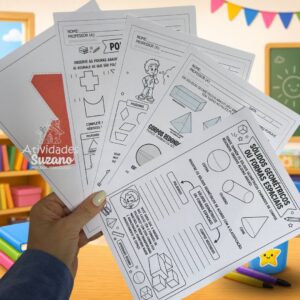 Atividades de Geometria: Sólidos Geométricos, Polígonos e Poliedros (PDF)