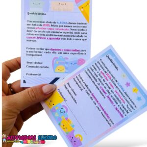 Cartões Coloridos de Volta às Aulas 2025