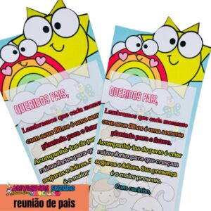 Cartão de Reflexão para reunião de Pais