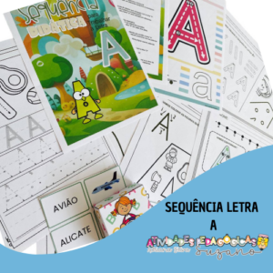 Kit de Atividades Alfabetização: Aprenda a Letra 'A' com 9 Exercícios Divertidos + Jogo de Pareamento - Ideal para Crianças em Idade Pré-Escolar