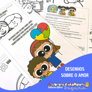 Kit de Desenhos para Colorir sobre Amor para Crianças com TEA: Estimule a Criatividade e a Expressão Artística