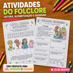 Alfabetizando com o Folclore 1º Ano: Atividades Lúdicas em PDF