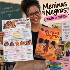 Atividade capa do livro Meninas Negras de Madu Costa para colorir 2º ano