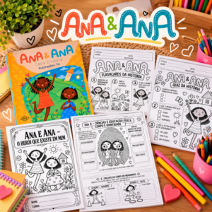 Capa da sequência didática do livro Ana e Ana com 24 atividades